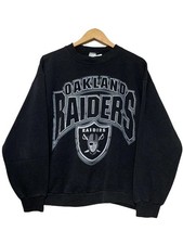 90s Remake Oakland Raiders NFL Football Team Black Crewneck Sweatshirt RM3716 picture