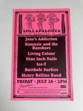 Lollapalooza Festival Concert Flyer - Jane's Addiction, Nine Inch Nails, Ice-T picture