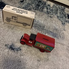 Vintage 1992 ERTL Shrine Circus Truck Coin Bank Wagon 1931 Hawkeye with Key  picture