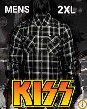 DIXXON x KISS- DRESSED TO KILL- Collab Limited Edition Flannel Shirt - Men's 2XL picture
