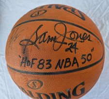 Sam Jones SIGNED NBA Official Basketball Boston Celtics HOF AUTOGRAPHED + others picture