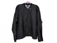 Vintage Mizuno Men’s 42-44L Black Pullover Windbreaker Jacket Gold Logo picture