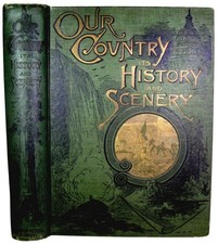 AMERICA U.S. PICTURESQUE ANTIQUE AMERICANA ILLUSTRATED HISTORY SCENERY PATRIOTIC picture