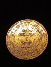 👉Vintage Elwest Jolar Amusement Center Token - Heads I Win Tails I lose T/105 picture