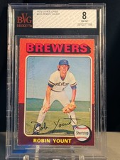 1975 O-Pee-Chee Robin Yount Rookie Card #223 BGS 8 NM-MT Pop 1 Brewers HOF RC picture