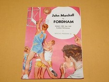 VINTAGE 1949 JOHN MARSHALL VS FORDHAM OFFICIAL BASKETBALL PROGRAM picture