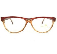Vintage Etienne Aigner EA10 COL 10 Eyeglasses Frames Brown Gold Horn Rim 135 picture