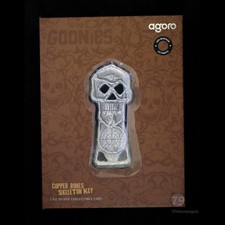2025 The Goonies Copper Bones Skeleton Key Silver 2 oz Coin Agoro Niue picture
