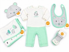 RARE-Gymboree Forest Mouse Unisex Complete Outfit & Blanket-0-3 m NWT picture