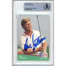 Hal Sutton Signed 1991 Pro Set #132 Beckett BAS Slabbed PGA Tour Golf Auto picture