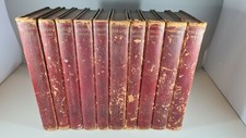 1844 Schiller's Works Leather Spines - Great Condition - Very Rare - German  picture