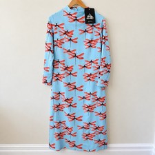 Julia Allert Dragonfly Accent Maxi Dress Womens M NWT MSRP $656 picture