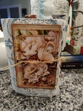 Handcrafted Soft Cover Blue/Green Paisley Journal With Unique Front picture