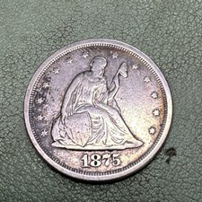 1875-S Twenty (20) Cent Piece Nice BF Nice Eye Appeal Nice Strike picture