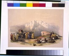 Photo:Mount Hor Sinai Tomb of Aaron 1844 David Roberts Holy Land picture