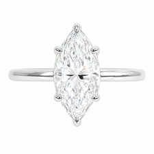 Aurvelle 2ct Marquise Moissanite Solitaire Engagement Ring 925 Sterling Silver picture