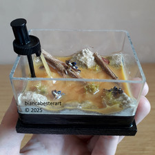 Dollhouse miniature 1:12 African Mudskipper resin fish tank - handmade OOAK picture