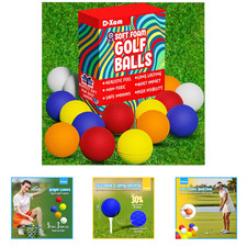 D-Xam Foam Golf Balls Bulk 40 24 15 Pack Practice Golf Balls Multicolor 41mm picture
