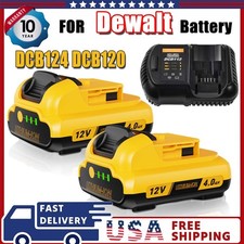 1-4PCS 12V 4.0Ah Max Lithium-Ion Battery/Charger For Dewalt DCB126 DCB120 DCB124 picture