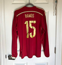 ADIDAS SPAIN 2014 WC LONG SLEEVE JERSEY #15 SERGIO RAMOS picture