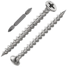 160 Pcs #8 x 2 Inch Black Drywall Screws 410 Stainless Steel Coarse Thread picture