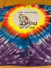 Vtg Calvin & Hobbes Grateful Dead Tie Dye Tee  