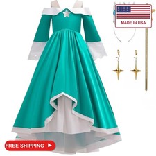 Szytypyl Princess Rosalina Costume for Girls One Shoulder Fancy Dress Gowns with picture