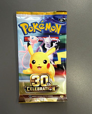 Sealed Pokémon TCG 30th Celebration Booster Pack Lot - 19 Packs, 5 Cards Each picture