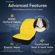 LP95233 Large Seat Cover Cushioned Seat Back Up to 18'' High 