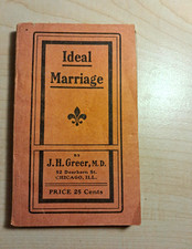 Antique 1900s Ideal Marriage Booklet Dr J.H. Greer MD Medical History Ephemera  picture