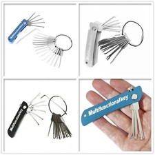 21 in 1 Foldable Locksmith Pick Tool Set Portable Lock Picking Tools Kit 8.5cm picture