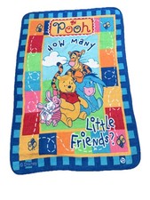 Vintage Disney Winnie the Pooh Twin Blanket Tigger Eeyore Piglet Y2K 60x88 picture