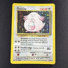 1999 Pokémon Base Set Chansey Holo 3/102 WOTC Unlimited picture