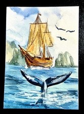 ACEO Hand Painted Art Card. Signed By Artist. Hand Painted Not A Print picture