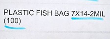 Clear Plastic Fish Bags 7x14 2 mil (100) picture