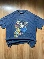 Vintage Y2K 2000s Dragon Ball GT Super Saiyan 4 SSJ4 Goku Anime Shirt Faded Blue picture