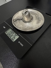 Sanborns Mexico Sterling Silver Floral Sombrero Trinket Tray picture