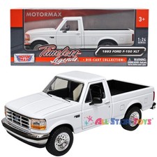 Motormax 1993 Ford F-150 XLT Pickup Truck WHITE 1:24 Diecast Model 79397 picture