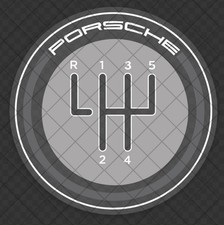 Porsche Getrag G50 5 Speed Manual Shift Pattern Sticker- Reverse Print picture