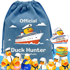 Cruise Ducking Kit 75pc Rubber Ducks w/ Duck Bag, Tags, Bands, Cards & App picture