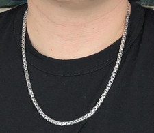 Solid 18K White Gold, 68.6g at 20in, 4.2mm Box Chain picture