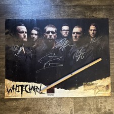 Whitechapel Autographed Poster And Drum Stick From Mayhem Festival 24” X 18” picture