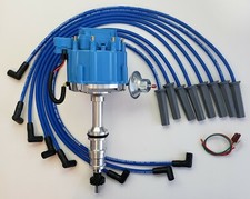 FORD FE 352 390 427 428 BLUE HEI DISTRIBUTOR + 8.5mm SPIRAL SPARK PLUG WIRES USA picture