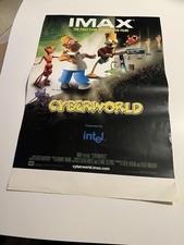 Vtg 2000 CyberWorld 3D IMAX Mini Poster 11x17 Simpsons Homer Intel Promo Rare π₯ picture