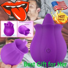 Waterproof-Rose-Vibrator-Clit-Nipple-Sucker-Women-Massager-Toy-use Lubricant US picture