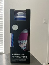 5x Starbucks Summer 2024 Printed Dome Lid Reusable Plastic Cold Cups 24 oz picture