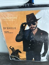RIP WHEELER Yellowstone Men’s Costume Adult XL Black Jacket & Sunglasses NWT picture