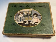 Antique Children’s Game State Memory 1925 1920’s United States toy educational  picture