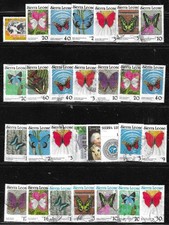 Sierra Leone 46 different Used SCV $60+ see list picture