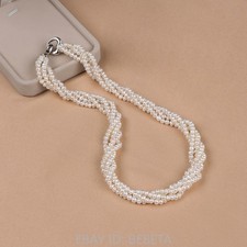 Multi Layer Freshwater Pearl Choker Korean Style Dainty Women Neck Jewelry Gift picture